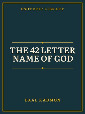 Cover of The 42 Letter Name of God